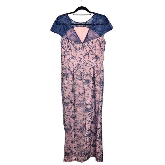 JS Collections WINNIE COLUMN GOWN Dark Blush Lace Overlay Sz 10 Mother of Bride - Picture 16 of 16